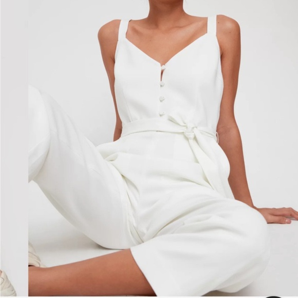 Little Moon Ivory Sleeveless Jumpsuit